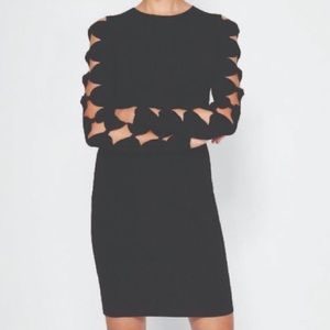 Ted Baker Jayney Knit Bow Cutout Sleeve Mini Dress sz 5 or 12